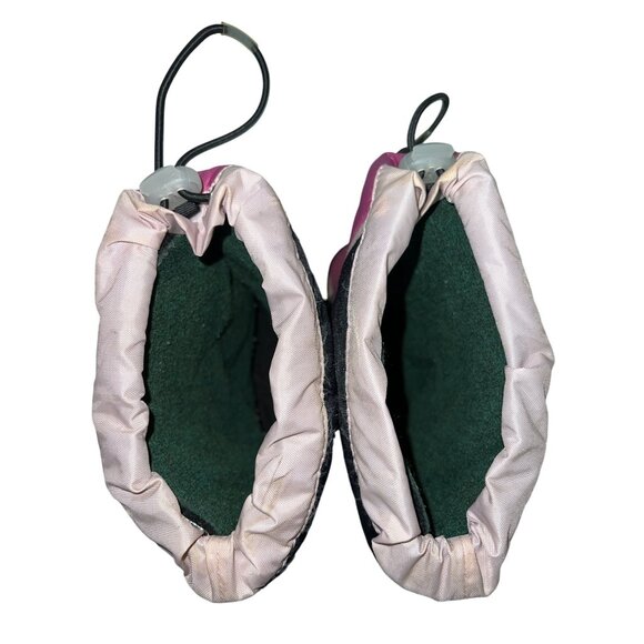 Sorel Flurry TP Pink Black Pull On Insulated Winter Snow Boots Women's Size  7 - Picture 7 of 10